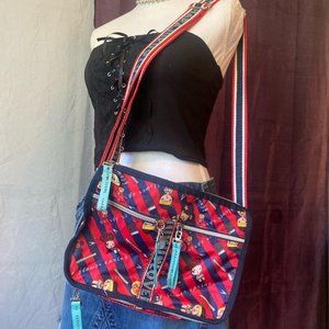 Harajuku lovers blue and red striped crossbody bag ♥️